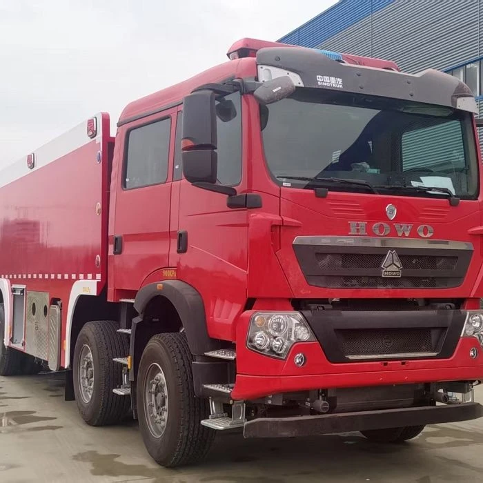 HOWO 25 Ton Water Tank Fire Truck factory